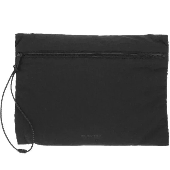 Bottega Veneta Light Paper Pouch Nylon Clutch Tasche. - Picture 2 of 9